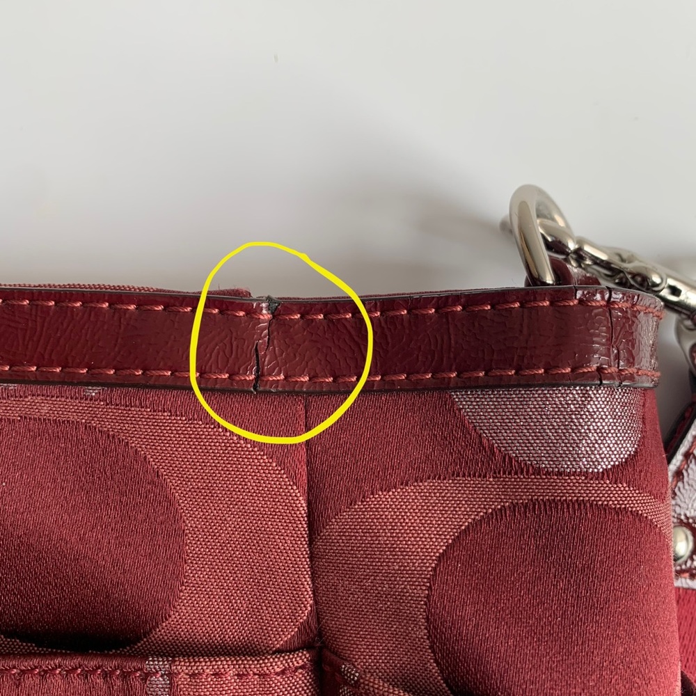 Extra Large Coach Burgundy Shoulder Bag or Cross Body - Picture 13 of 13